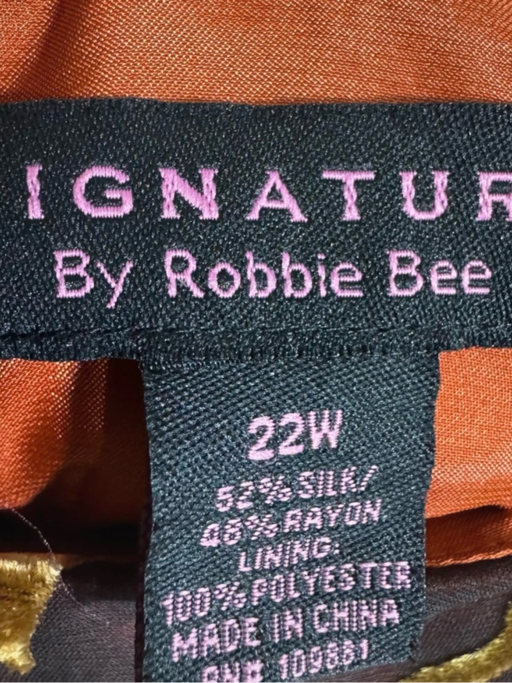 Vintage signature Robbie bee velvet burnout silk halter dress size 22W - Picture 7 of 7